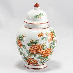 Andrea by Sadek #5524 Vintage Japanese Floral Ginger Jar – 6″ Porcelain Urn Lid